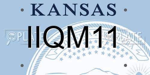 IIQM11 Kansas License Plate