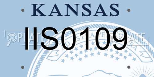 IIS0109 Kansas License Plate