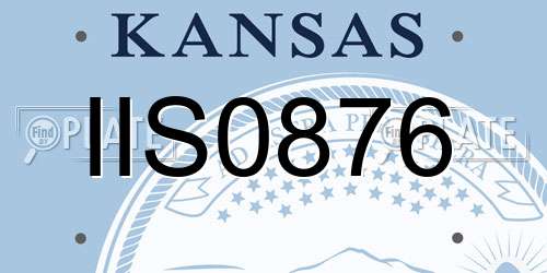 IIS0876 Kansas License Plate