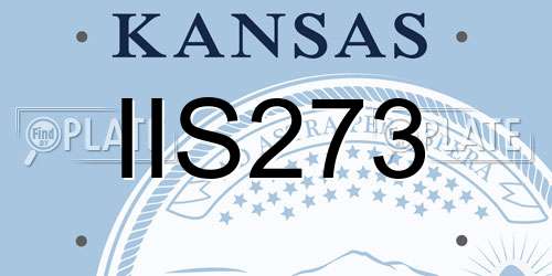 IIS273 Kansas License Plate