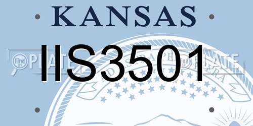 IIS3501 Kansas License Plate