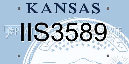 IIS3589 Kansas License Plate