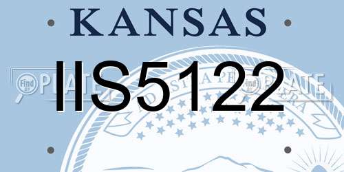 IIS5122 Kansas License Plate