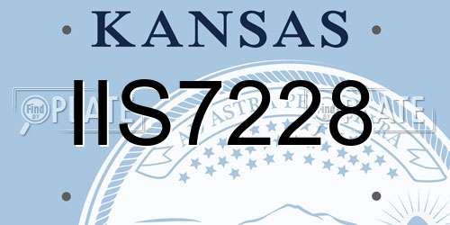 IIS7228 Kansas License Plate