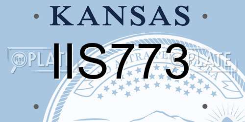 IIS773 Kansas License Plate