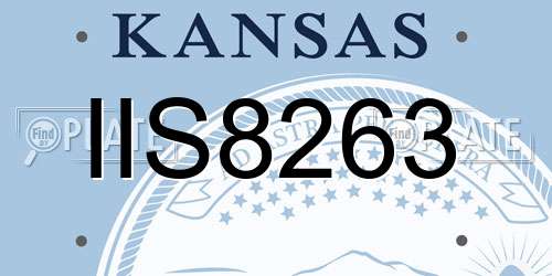 IIS8263 Kansas License Plate