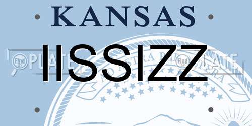 IISSIZZ Kansas License Plate
