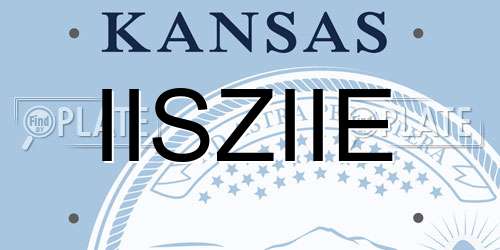IISZIIE Kansas License Plate