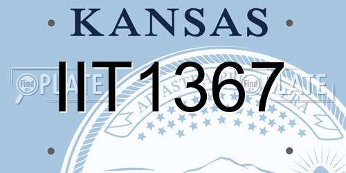 IIT1367 Kansas License Plate
