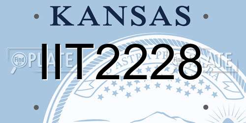 IIT2228 Kansas License Plate