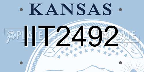 IIT2492 Kansas License Plate