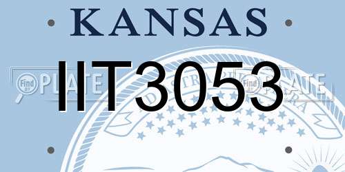 IIT3053 Kansas License Plate