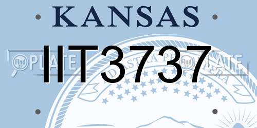 IIT3737 Kansas License Plate
