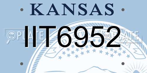 IIT6952 Kansas License Plate