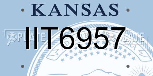 IIT6957 Kansas License Plate
