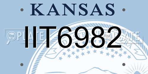 IIT6982 Kansas License Plate