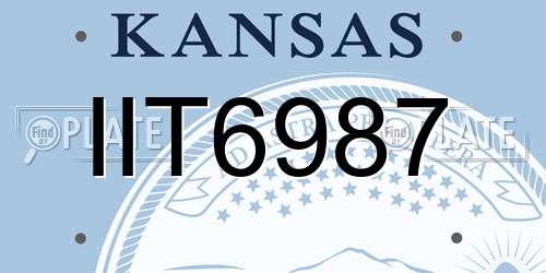 IIT6987 Kansas License Plate