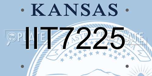 IIT7225 Kansas License Plate