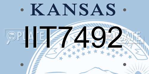 IIT7492 Kansas License Plate