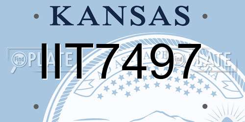 IIT7497 Kansas License Plate