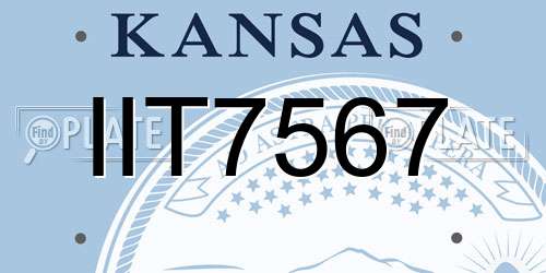 IIT7567 Kansas License Plate