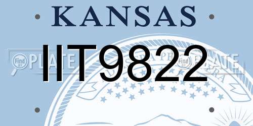 IIT9822 Kansas License Plate