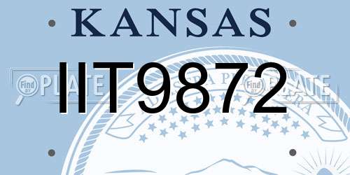 IIT9872 Kansas License Plate