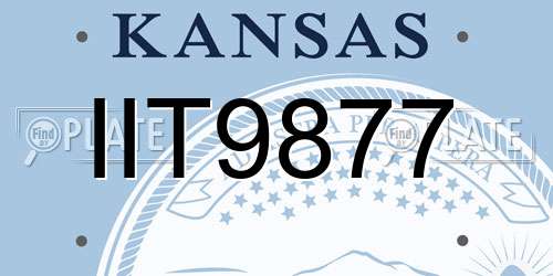IIT9877 Kansas License Plate