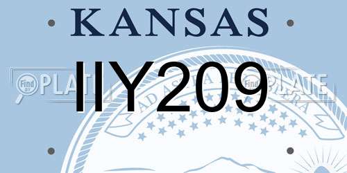 IIY209 Kansas License Plate
