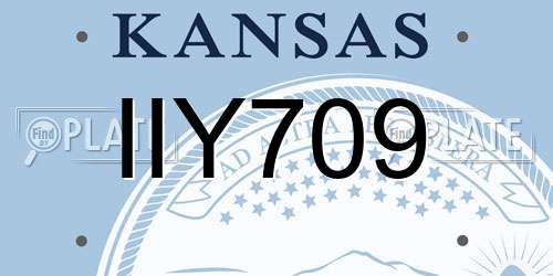IIY709 Kansas License Plate