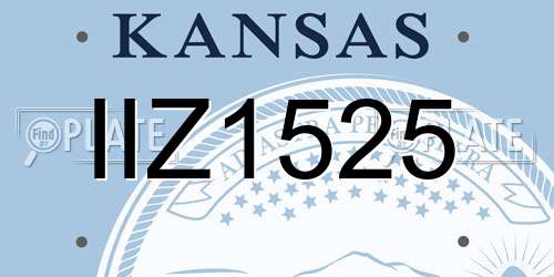 IIZ1525 Kansas License Plate