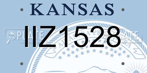 IIZ1528 Kansas License Plate