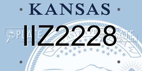 IIZ2228 Kansas License Plate