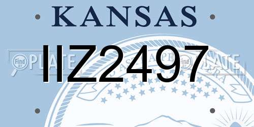IIZ2497 Kansas License Plate