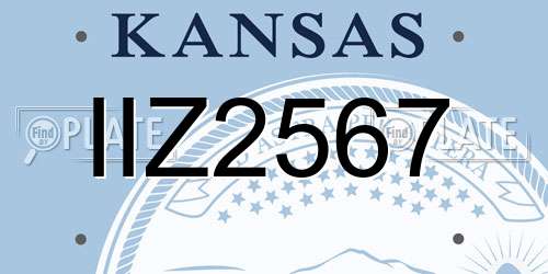 IIZ2567 Kansas License Plate