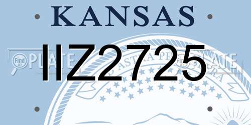 IIZ2725 Kansas License Plate
