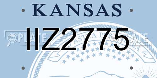 IIZ2775 Kansas License Plate