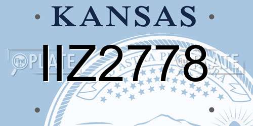 IIZ2778 Kansas License Plate