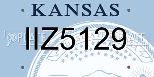 IIZ5129 Kansas License Plate