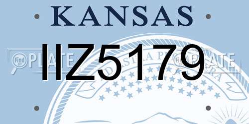 IIZ5179 Kansas License Plate