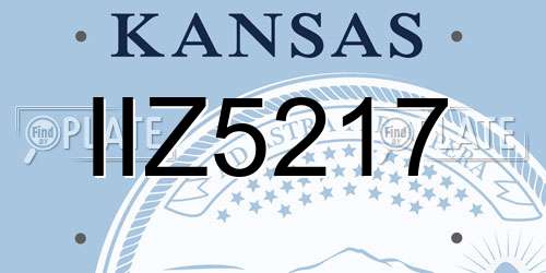 IIZ5217 Kansas License Plate