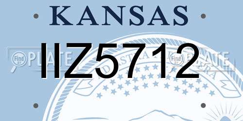 IIZ5712 Kansas License Plate