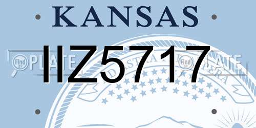 IIZ5717 Kansas License Plate