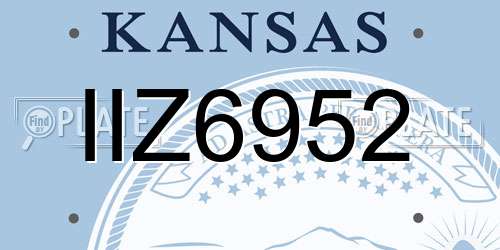 IIZ6952 Kansas License Plate