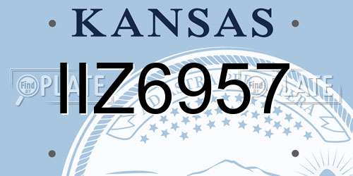 IIZ6957 Kansas License Plate