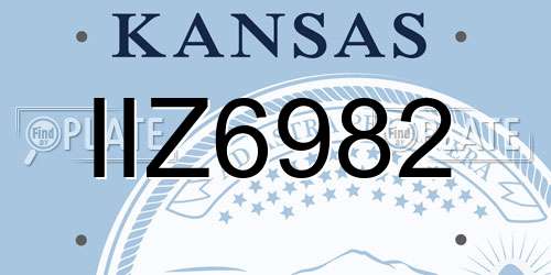 IIZ6982 Kansas License Plate