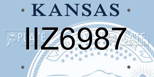 IIZ6987 Kansas License Plate