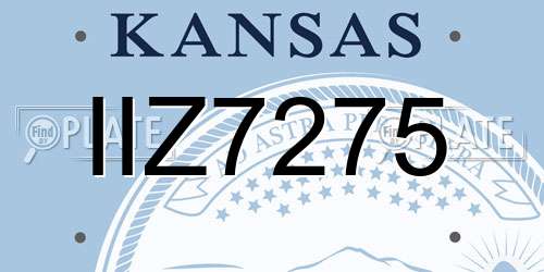 IIZ7275 Kansas License Plate