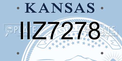 IIZ7278 Kansas License Plate