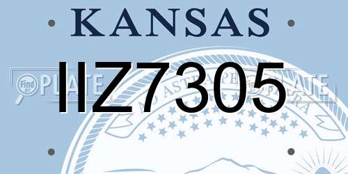 IIZ7305 Kansas License Plate